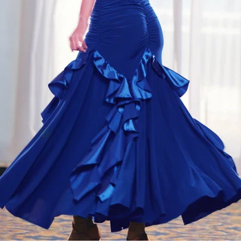 Tinkinti lotynų salsa flamenko sportinių šokių suknelė flamenko sijonas, sijonai, šokių praktikos sijonas šokių drabužiai tango valsas sijonas