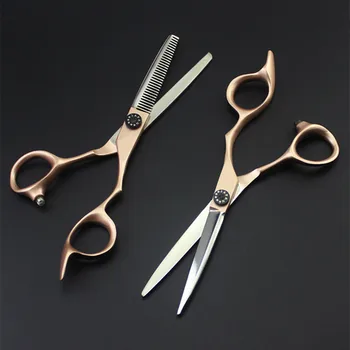 Tinkinti profesinės Japonija 440c 6 colių plaukų salonas žirklių rinkinys plaukų pjovimo kirpykla makas Retinimo žirklės, plaukų kirpimo žirklės