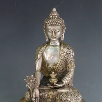 TNUKK 7.88 colių / Vintage Tibeto Sidabro vario Tibeto Budizmas Shakya Mani Statula metalo rankdarbių.