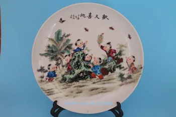 TNUKK Qianlong Famille Rose Porceliano Antikvariniai porceliano plokštelės, pilną džiaugsmo senas papuošalai dovanos.