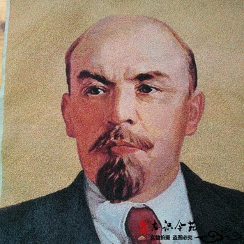 TNUKK Tibeto Šilko Siuvinėjimo,Leninas,didysis žmogus komunizmo Thangka tapybos statula Freskomis šeimos sienų papuošimai