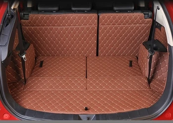 Top kilimai! Specialių kamieno kilimėliai Mitsubishi Outlander 7seats 2017-2013 vandeniui patvarus galinis linijinių krovinių kilimėliai,Nemokamas pristatymas