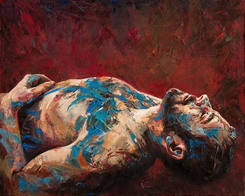 TOP MENO NUOGAS VYRAS MENAS- Handpainted nuogas vyras Abstraktaus meno naftos tapyba-gėjų naftos tapyba ant drobės