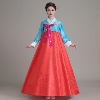 Top + Sijonas +Plaukų Juosta Moterų Tradicinis korėjiečių Suknelė korėjos Teismas Vestuvių Kostiumai Nacionalinių Kostiumų Hanbok Azijos drabužių 16