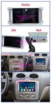 TOPNAVI Android 6.0 1G+16GB Automobilių PC Jungtinės Galvos Ford Focus, Mondeo Stereo Dvigubo Din GPS Navigacija, Vaizdo Grotuvas, Multimedia