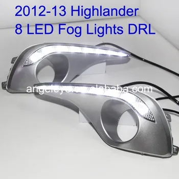 Toyota Highlander Kluger 8 LED DRL Už Priešrūkinis Žibintas 2011-2013 Metų V3