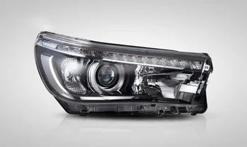 Toyota Hilux Automobilių projektoriaus objektyvas Žibintai Asamblėjos tinka m.-iki žibintai su led eilutė šviesos DRL šviesos