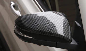 Toyota RAV4 2016-2017 2018 anglies pluošto Spalvos !! ABS PLASTIKO Reikmenys, Šildomi Veidrodėliai galinio vaizdo Padengti Apdaila 2vnt