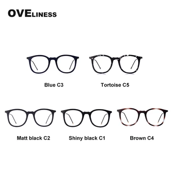 TR90 Akinių Rėmeliai Moterų Optinis retro apvalūs akiniai skaidraus Lęšio Skaitymo Akiniai Rėmeliai vyrų trumparegystė recepto akiniai 51075