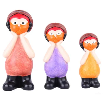 Trijų spalvų Lėlių Namų Puošybos Ornamentais Mielas Fėja Lėlės Statulėlės Darbastalio Apdaila Amatų Vaikai Dovanų Decoracion Hogar