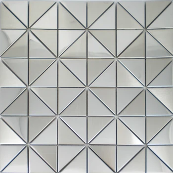 Trikampis nerūdijančio plieno metalo mozaikos plytelės virtuvės backsplash plytelės sunroom kambarį plytelės vonios, dušo
