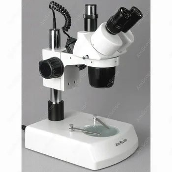 Trinokulinis Stereo Mikroskopas--AmScope Prekių 10X-30X Trinokulinis Stereo Mikroskopas su Top & Bottom Halogeninės Lemputės