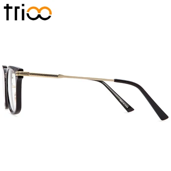 TRIOO Black Square Glasses Frame Men Clear Lens Spectacle Frame Fashion Designer Eyeglasses Male Brand 2017 New Optical Eyewear