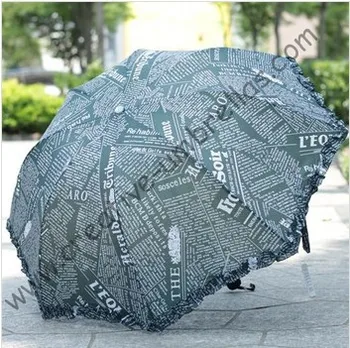 Tris kartus skėčiai,ranka atidaryti,skėtis,skėtį nuo saulės,supermini,arced skėčiai,jungiamąją,anglų laikraščio dizainas,UV apsauga
