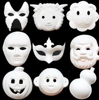 Tuščias Baltas Maskuotis kaukė Vaikams, Suaugusiems Maskuotis Užgavėnės Kalėdų Helovinas vidurnakčio kostiumas 