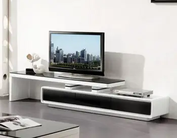TV stovas kambarį namuose baldai, TV stalo modernaus stiliaus mados, TV spintelė dažų balta/juoda TV mazgas meuble tv