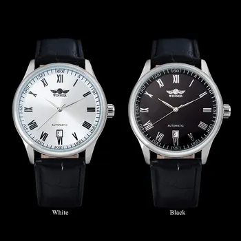 TWINNER mados vyrų mechaniniai laikrodžiai odinis dirželis atsitiktinis auto data vyrų automatinis juodos laikrodžiai vyrų laikrodžiai relojes
