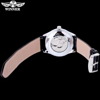 TWINNER mados vyrų mechaniniai laikrodžiai odinis dirželis atsitiktinis auto data vyrų automatinis juodos laikrodžiai vyrų laikrodžiai relojes