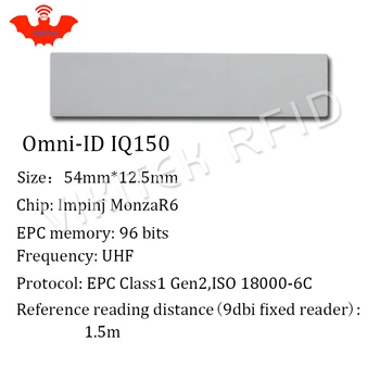 UHF RFID ultrathin metal tag omni-ID IQ150 915m 868mhz Impinj MR6 EPC 100pcs printable synthetic passive RFID tag