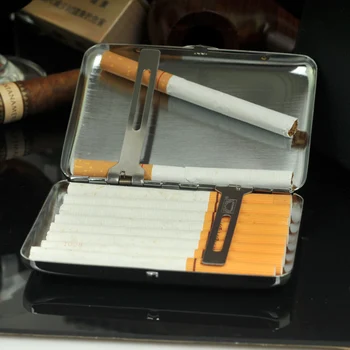 Ultra-plonas Metalinis Cigaret Dėžutę
