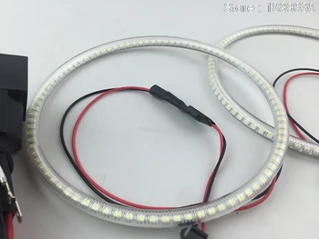 Ultra ryškūs SMD baltos spalvos LED angel eyes 1600LM 12V halo žiedas rinkinys, skirtas 