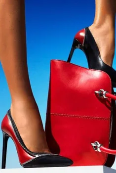 Unikalus dizaineris užtrauktukas apdailos aukšto kulno siurbliai pažymėjo tne kratinys moterų stiletto kulniukai seksualus pavasario vieno batus moteris wome