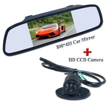 Universalus hd ccd automobilio galinio vaizdo kamera 360 objektyvo kampas+5