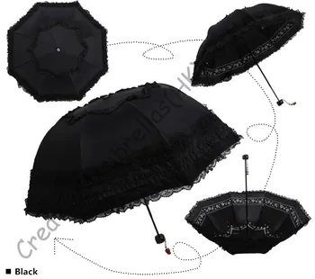 UPF>50+ Lenktas moterų skėčiai,8 šonkauliai,tris kartus, juoda danga skėčiai nuo saulės,vėjo,sienų jungiamąją,l krepšys, skėtis,UV apsauga
