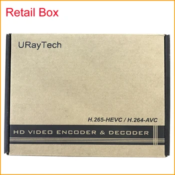 URay HEVC H. 265 H. 264 1U Rack 4 Kanalų HDMI + AV CVBS Video Encoder Siųstuvas Aparatūros HTTP RTSP, UDP HLS RTMP