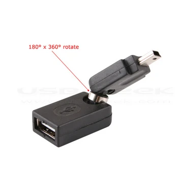 USB 2.0 Male į USB 2.0 Moterų Konverteris Adapteris 50pcs/daug 360 Laipsnių Sukimosi Kampas Adapteris Jungties Nemokamas Pristatymas
