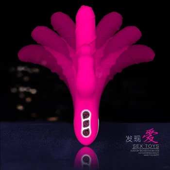 USB Triušis Vibratoriai 360 Laipsnių Sukimosi G Spot Vibratorius Veržlus didelis Elektros Vibruojantis dildo Moterims Klitoris Suaugusiųjų Sekso žaislas