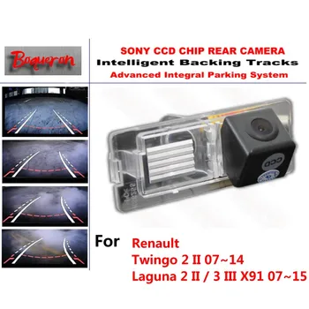 Už Renault Twingo 2 Laguna II 2 II /3 III X91 CCD Automobilių Atsarginės automobilių Stovėjimo aikštelė Kamera Protingas Dainos Dinaminis Orientavimo Galiniai ViewCamera