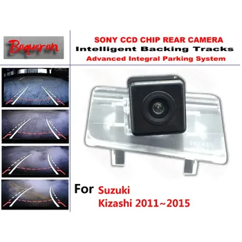 Už Suzuki Kizashi 2011~CCD Automobilių Atsarginės automobilių Stovėjimo aikštelė Kamera Protingas Dainos Dinaminis Orientavimo Galiniai ViewCamera
