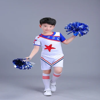 Vaikai Cheerleader Kostiumai Berniukas Mergaičių Nuotaikos Vienodas Vaikai Leotard Gimnastika Drabužiai, Apranga Fancy Dress 89