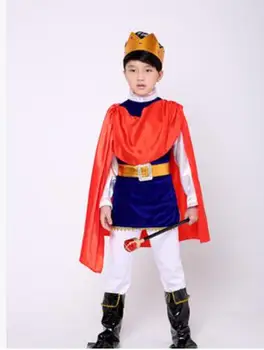 Vaikai Karalius Princas Cosplay Kostiumų Vaikų Berniukų Naujųjų Metų Šeimai Šalis Suknelė Fantasia Europos autorinių drabužių
