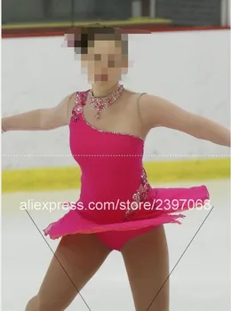 Vaikai ledo čiuožimo suknelė moterims raudona dailiojo čiuožimo suknelės mergaitėms konkurencijos pav suknelė užsakymą ledo drabužių nemokamas pristatymas
