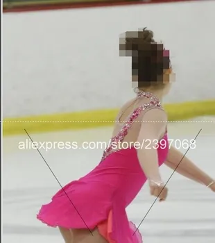 Vaikai ledo čiuožimo suknelė moterims raudona dailiojo čiuožimo suknelės mergaitėms konkurencijos pav suknelė užsakymą ledo drabužių nemokamas pristatymas