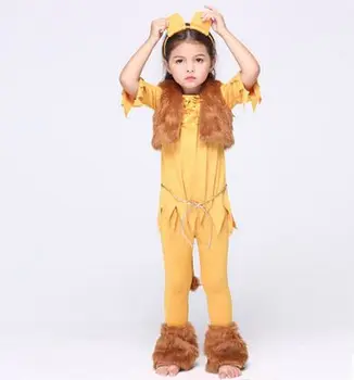 Vaikai liūtas kostiumai mergaitėms helovinas liūtas kostiumas mielas gyvūnų kostiumai vaikams helovinas drabužiai