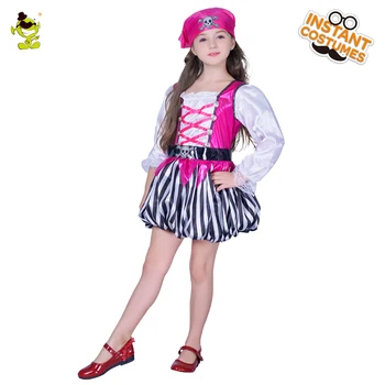 Vaikai Piratų Kostiumų Cosplay rinkinį Mergaitėms Kalėdų, Naujųjų Metų Puras Halloween Kostiumai Vaikams