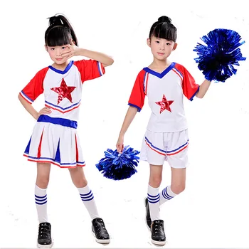 Vaikų Cheerleaders Komandos pasirodymas Drabužiai, Drabužiai&Sijonas ir Krepšinio Mokyklos Kūdikių Gimnastikos Mergaičių Rezultatų drabužiai