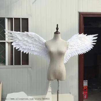 Vaikų, suaugusiųjų mielas baltas angelas plunksnų sparnus, fėjų sparnų etapo rezultatus prekių kūrybos dovanos EMS nemokamas pristatymas