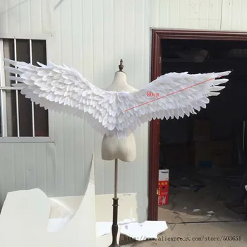 Vaikų, suaugusiųjų mielas baltas angelas plunksnų sparnus, fėjų sparnų etapo rezultatus prekių kūrybos dovanos EMS nemokamas pristatymas