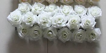 Vaiskiai Balta rožė puošyba vestuvių dekoratyvinių gėlių arka dirbtinių rožių kelių švino vestuvių puošyba 10vnt/daug