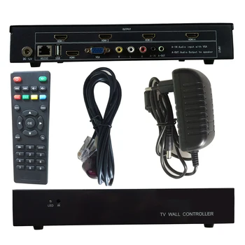 Vaizdo Siena Valdytojas 2X2 2X1 1X4 1X2 4X1 1X3 3X1, USB/HDMI/VGA/AV įvestis 4 TELEVIZIJOS laidas ekrano sujungimas nemokamai 2VNT 4k hdmi kabelis