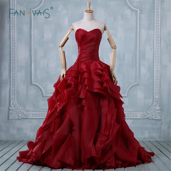 Vakarų Stiliaus Vestuvinė Suknelė Karšto Pardavimo Saldus Angelas Madingas Raudonas Kamuolys Suknelė Pynimas Sijonas Elegantiškas Vestuvių Suknelės (ASA-024)