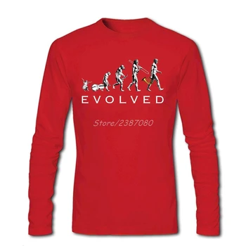 Valtorna Evoliucija Marškinėliai ilgomis Rankovėmis Užsakymą vyriški marškinėliai Mados Streetwear Medvilnės T Shirts