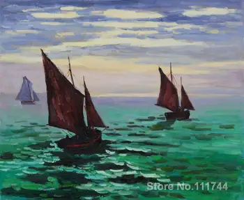 Valtys, Paliekant Harbormm Claude Monet tapyba, Dekoratyvinės dailės, Rankų darbo, Aukštos kokybės