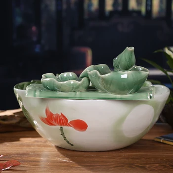 Vandens fontanas waterscape kambarį apdailos keramika dulkinimo drėkintuvas Feng Shui pasisekė apskritojo stalo apdailos Aq