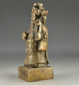 Vario, Žalvario, KINIJOS amatų Azijos Išskirtinį Kinijos Derliaus rankų darbas Dievo Turtų Laimingas Statula