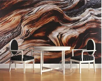 Vartotojo 3D freskomis,Retro ranka-dažytos, prabangūs medžio tekstūra ,gyvenamasis kambarys su sofa-lova, TV miegamojo sienos tapetai papel de parede